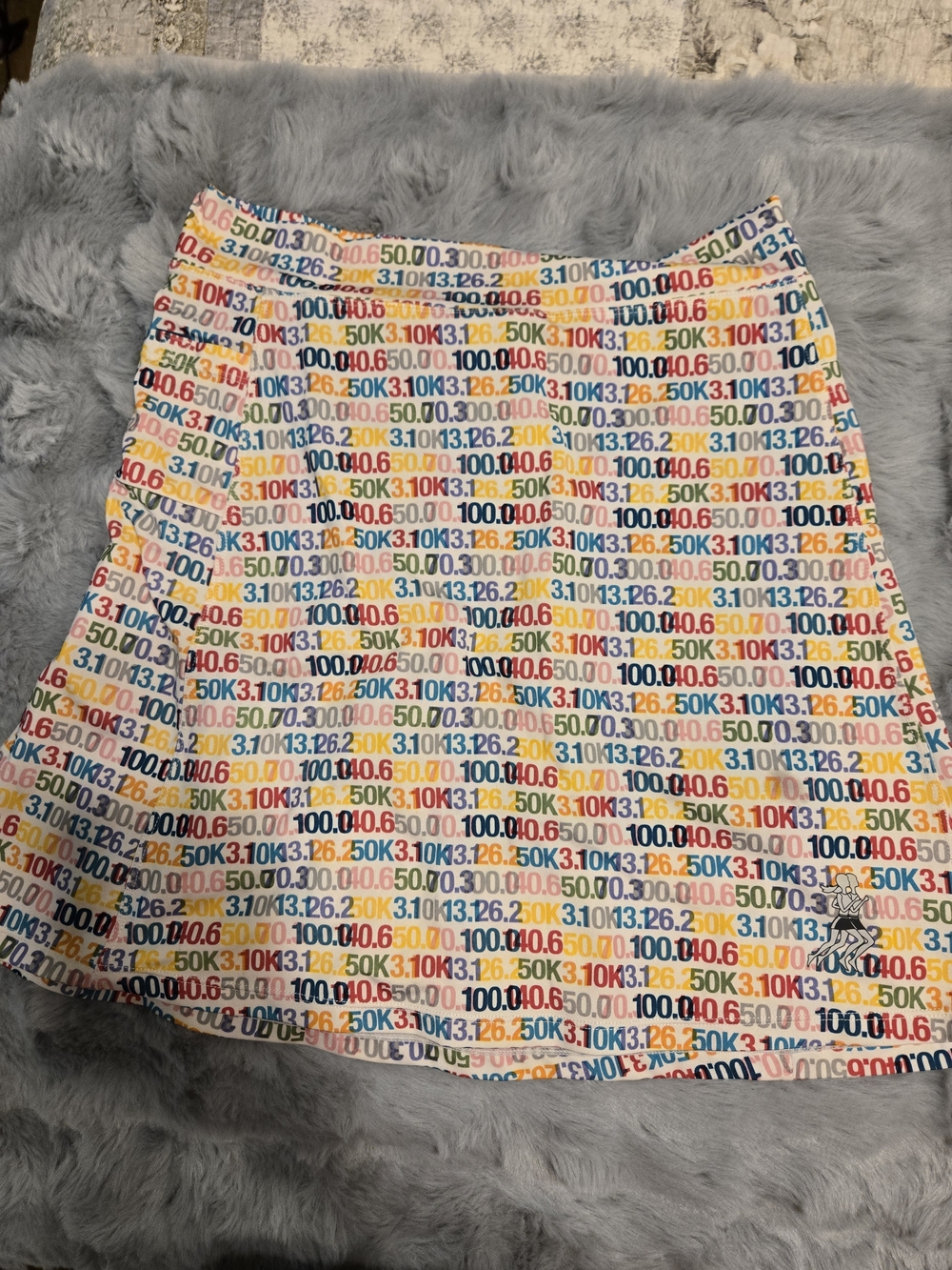 RunningSkirts PR Race Bib Distance Print Running Skort Size 3 (Fits 8 / M)